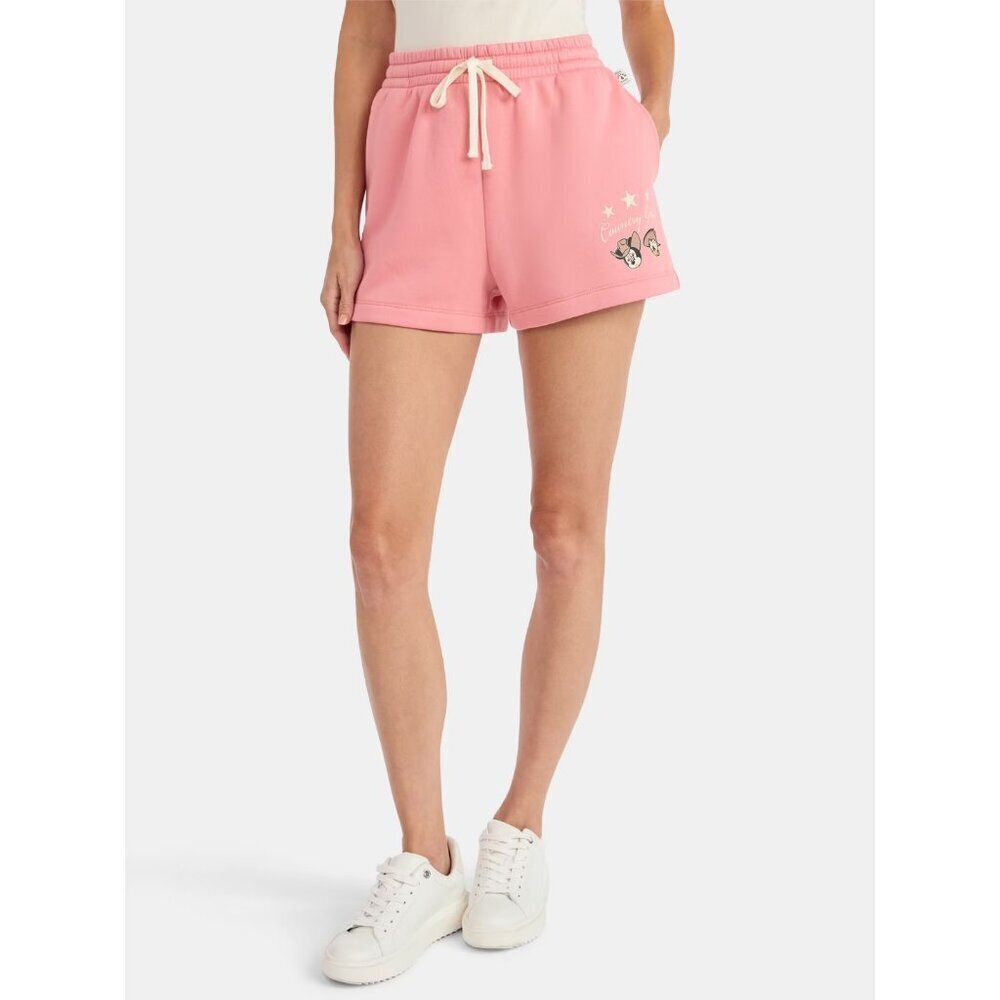 Disney Minnie & Daisy Women's Country Gals Graphic Shorts, Size M (8-10), Pink - Picture 3 of 5